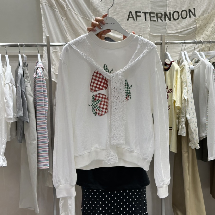 AFTERNOON韓國代購女裝新款26春夏職業時尚熱賣休閑衛衣圍巾AFTERNOON衛衣圖色1