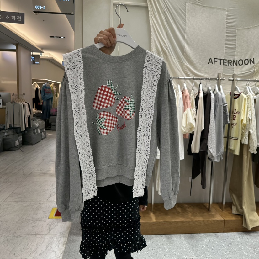 AFTERNOON韓國代購女裝新款26春夏職業時尚熱賣休閑衛衣圍巾AFTERNOON衛衣圖色2