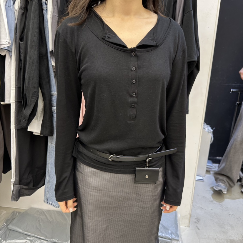 SPECIAL韓國東大門代購女裝新品休閑人氣時尚26春夏長袖T恤SPECIAL長袖T恤圖色5黑色