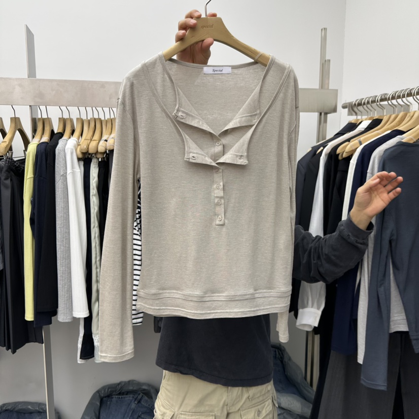 SPECIAL韓國東大門代購女裝新品休閑人氣時尚26春夏長袖T恤SPECIAL長袖T恤圖色6