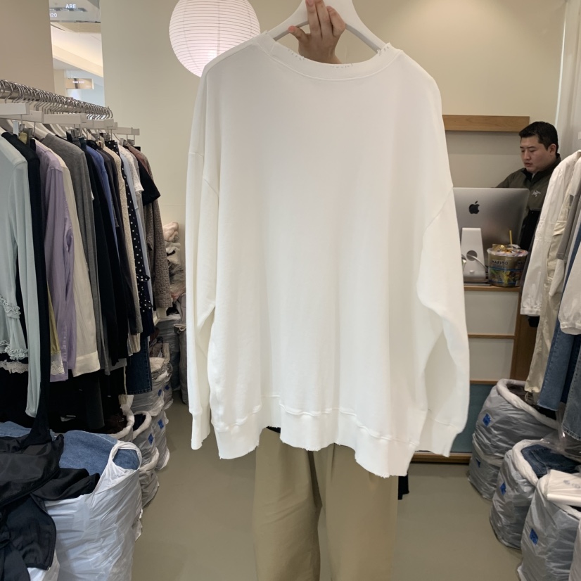 ARE韓國東大門代購女士新款人氣時尚休閑26春夏長袖T恤復古ARE YOU/ARE長袖T恤