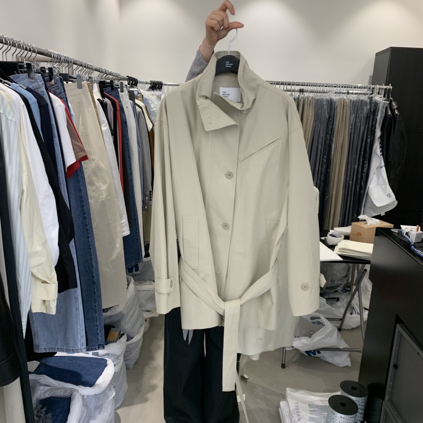 THE SECOND GROW韓國直郵實拍女士新品熱賣時尚夾克含腰帶THE SECOND GROW夾克圖色2