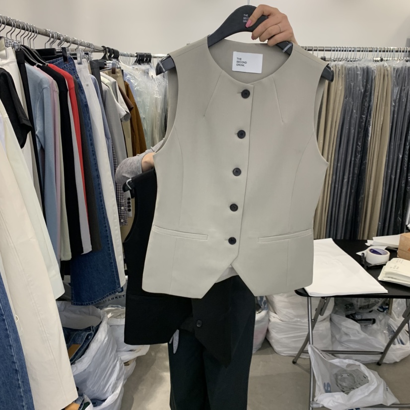 THE SECOND GROW韓國直郵女裝新款人氣時尚馬甲不含內搭THE SECOND GROW馬甲圖色1