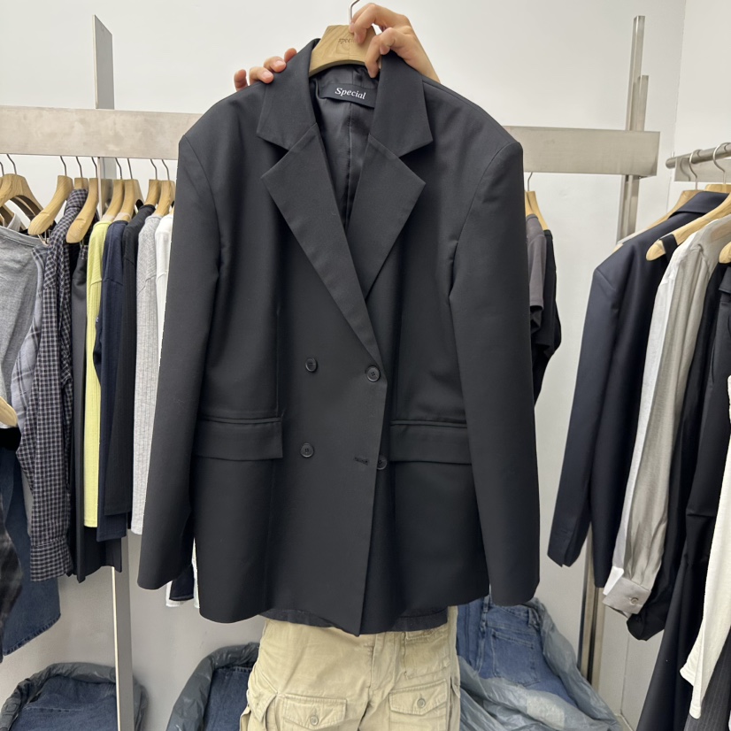 SPECIAL韓國東大門直郵女裝新款時尚職業人氣熱賣26春夏夾克SPECIAL夾克圖色2黑色