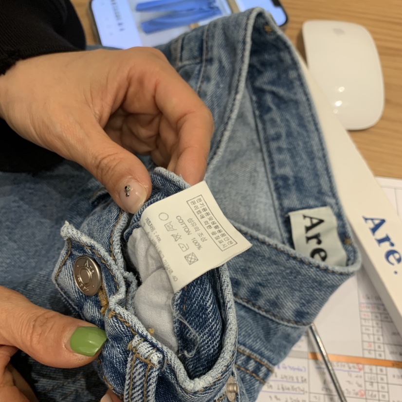 ARE韓國代購女裝新品休閑26春夏人氣熱賣時尚職業牛仔褲復古ARE YOU/ARE牛仔褲