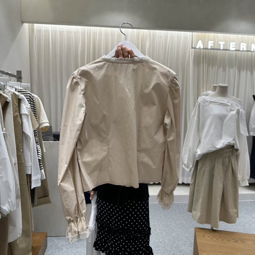 AFTERNOON韓國代購女裝新品人氣熱賣26春夏職業襯衫蕾絲衫AFTERNOON襯衫/蕾絲衫