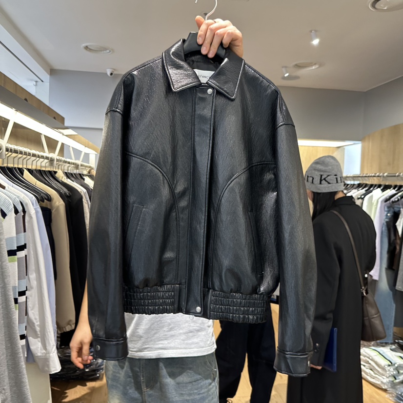 LEFANCY韓國直郵女裝新款時尚職業推薦休閑人氣26春夏皮衣皮革LEFANCY皮衣圖色2