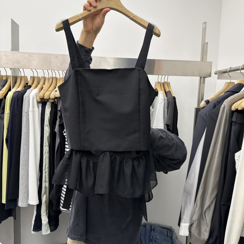 SPECIAL韓國東大門直郵女裝新品推薦熱賣時尚26春夏吊帶背心SPECIAL吊帶/背心圖色2黑色