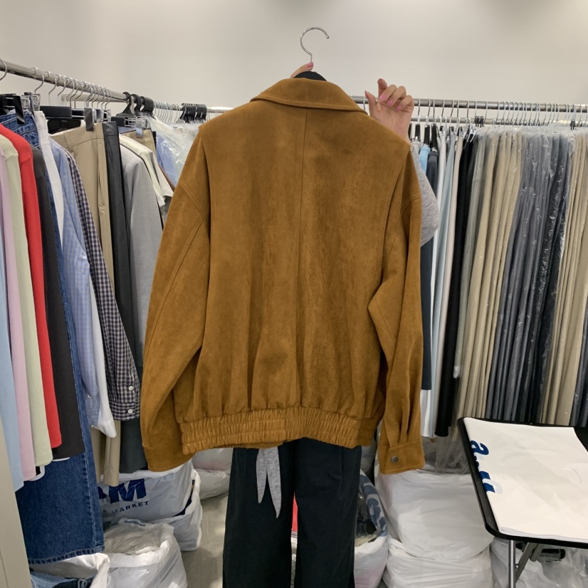 THE SECOND GROW韓國代購女士新品休閑人氣熱賣夾克麂皮THE SECOND GROW夾克