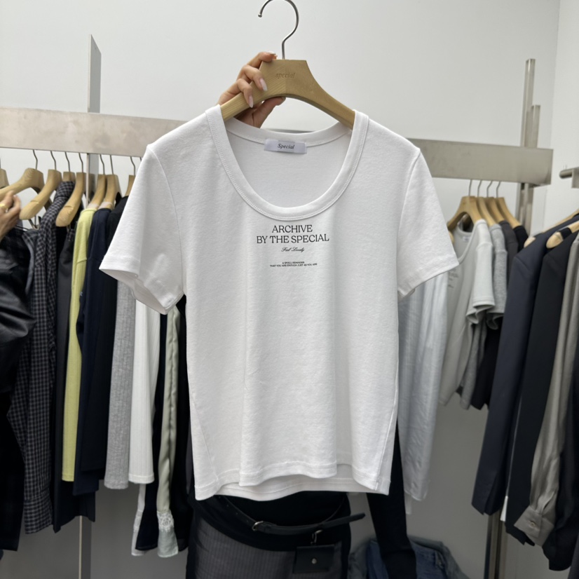 SPECIAL韓國東大門代購女裝新品休閑職業26春夏時尚人氣T恤SPECIALT恤圖色1