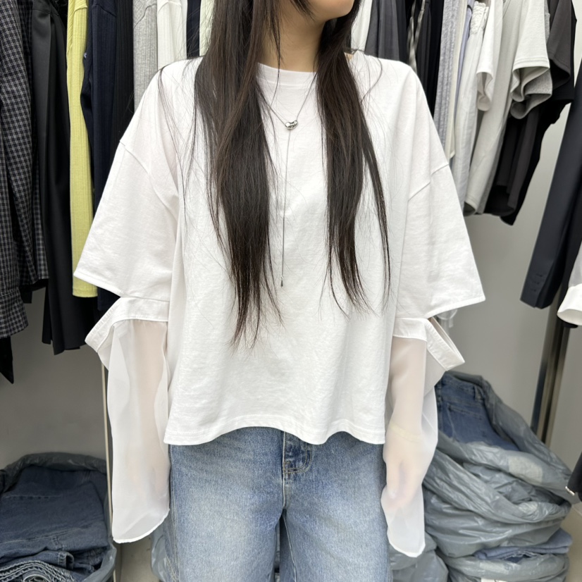 SPECIAL韓國直郵女裝新品人氣職業休閑26春夏推薦長袖T恤SPECIAL長袖T恤圖色5純白色