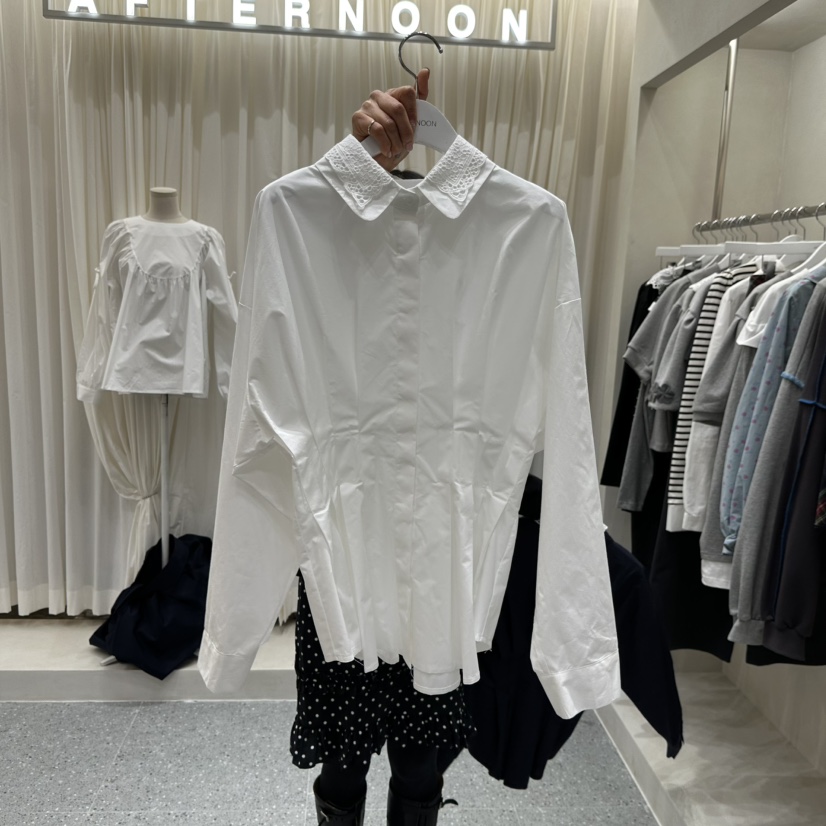 AFTERNOON韓國東大門代購女裝新品推薦職業熱賣襯衫蕾絲衫AFTERNOON襯衫/蕾絲衫圖色1