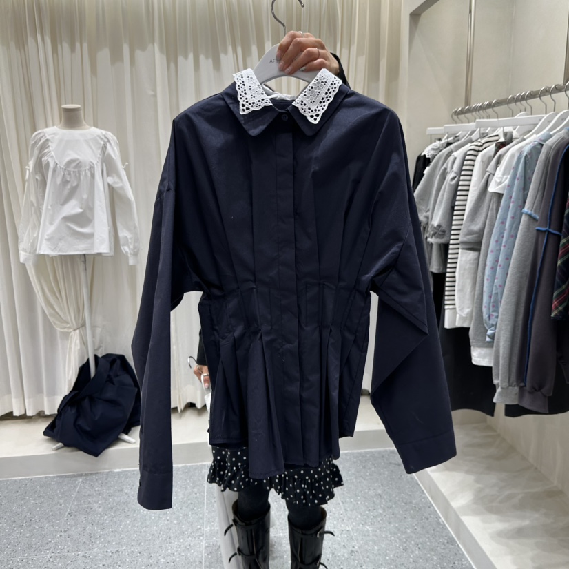 AFTERNOON韓國東大門代購女裝新品推薦職業熱賣襯衫蕾絲衫AFTERNOON襯衫/蕾絲衫圖色2