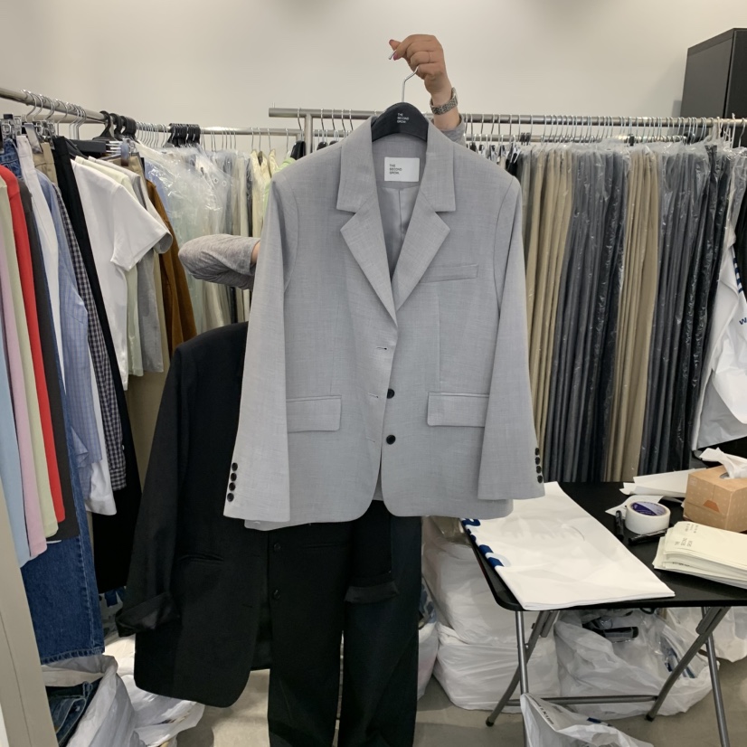 THE SECOND GROW韓國東大門代購女士新品職業熱賣夾克紐扣THE SECOND GROW夾克圖色1