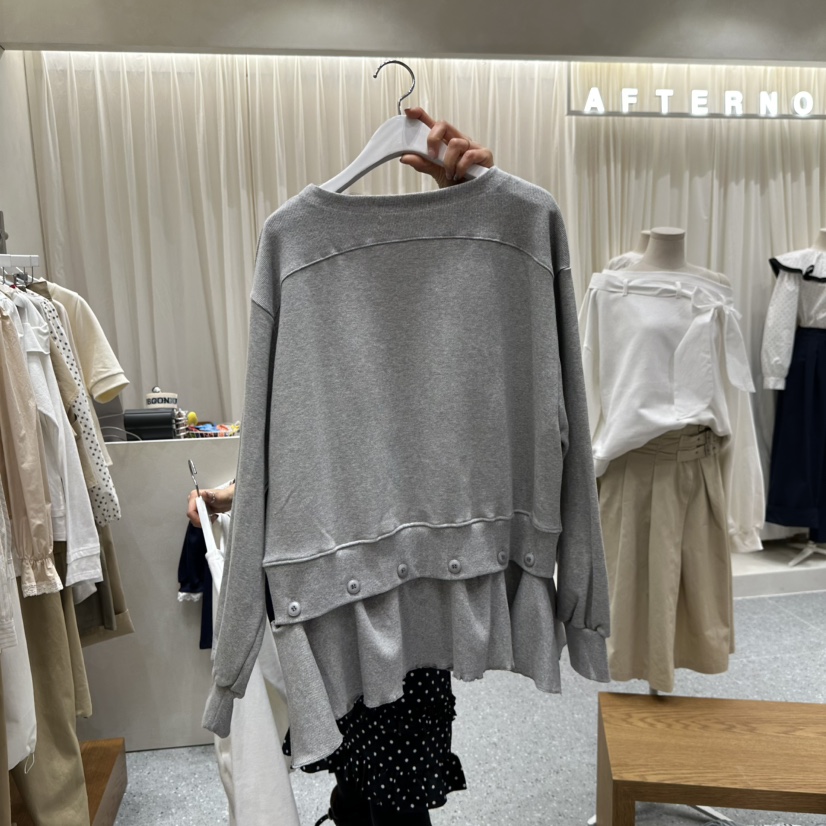 AFTERNOON韓國直郵女士新品職業推薦熱賣26春夏時尚休閑衛衣AFTERNOON衛衣圖色2