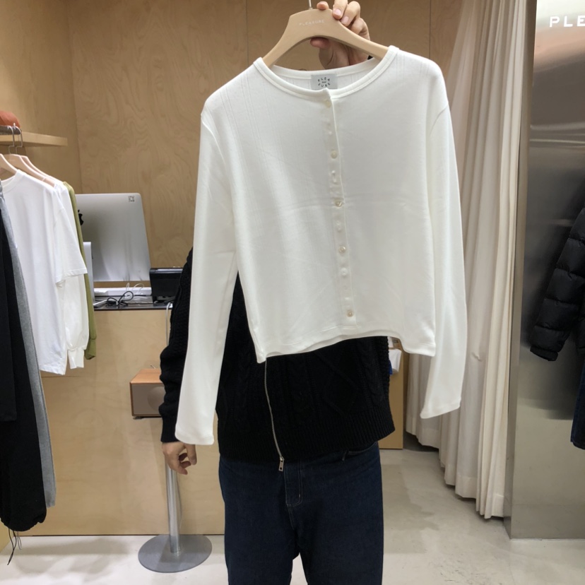 PLEASURE韓國東大門代購女士新品休閑職業26春夏人氣長袖T恤PLEASURE長袖T恤圖色2