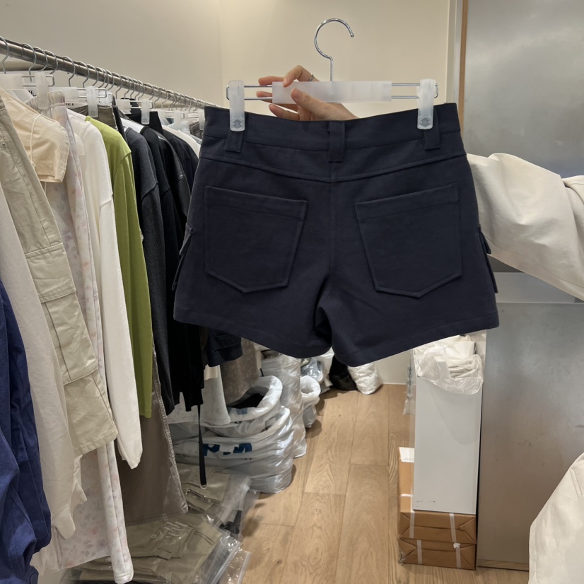 MEET ME韓國代購女士新款人氣職業休閑26春夏短褲斜紋布工裝MEET ME短褲