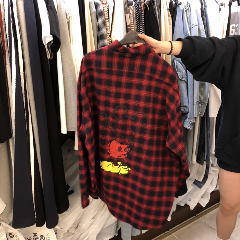 VIRKIN韓國東大門直郵女士新品人氣熱賣時尚襯衫蕾絲衫格子VIRKIN襯衫/蕾絲衫