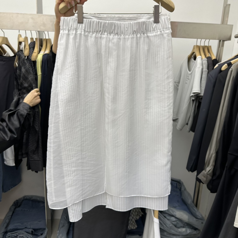 SPECIAL韓國東大門直郵女裝新品人氣半身裙中短裙透明條紋SPECIAL半身裙/中短裙