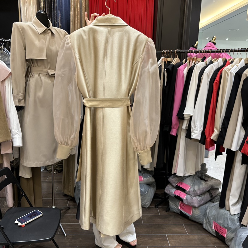 HERISH-HAUTE韓國東大門直郵女裝新品人氣職業26春夏長款風衣HERISH-HAUTE長款風衣