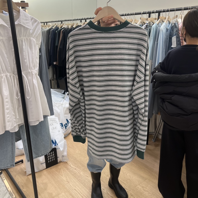 SPAGHETTI韓國東大門直郵女士新款人氣推薦休閑長袖T恤刺繡spaghetti長袖T恤