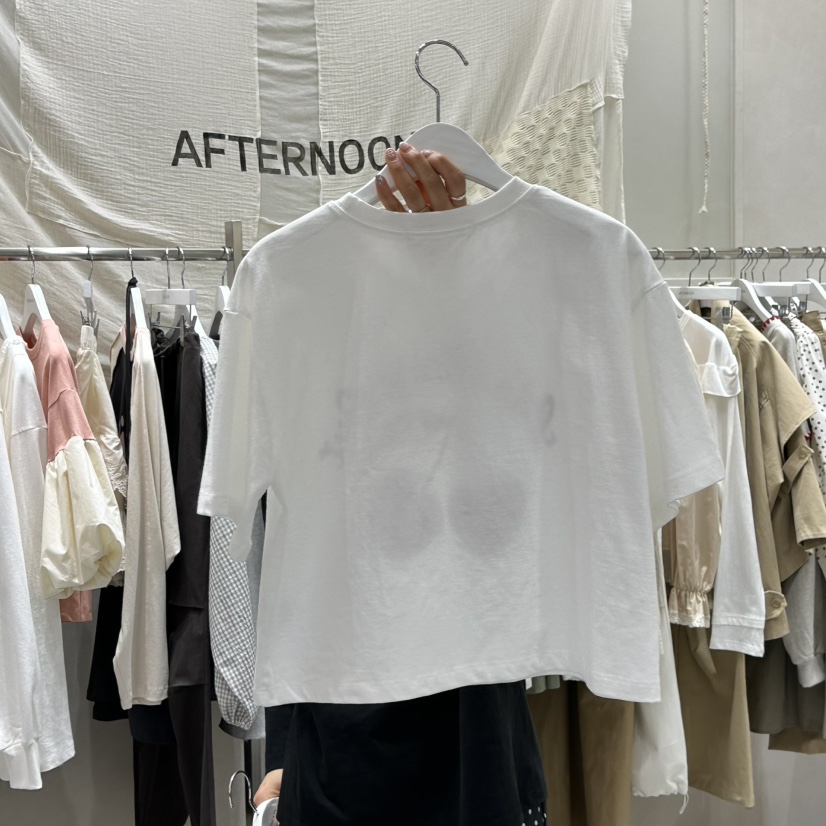 AFTERNOON韓國東大門代購女裝新品時尚休閑熱賣職業T恤紐扣AFTERNOONT恤