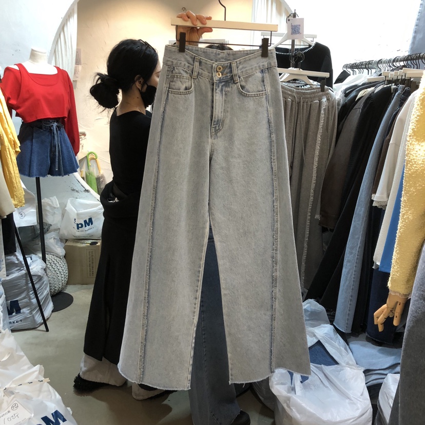 OZ韓國東大門直郵女士新品時尚人氣熱賣休閑推薦職業牛仔褲OZ.ounce牛仔褲圖色1