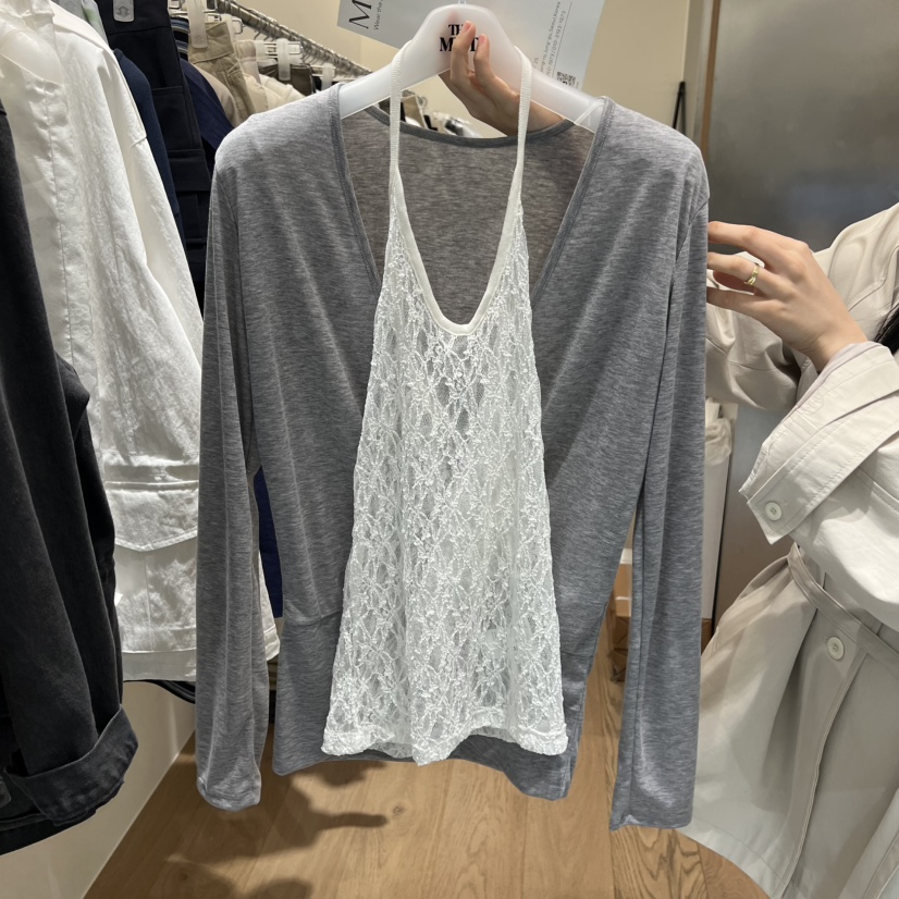 MEET ME韓國東大門直郵女裝新款推薦吊帶背心不含內搭蕾絲MEET ME吊帶/背心圖色2