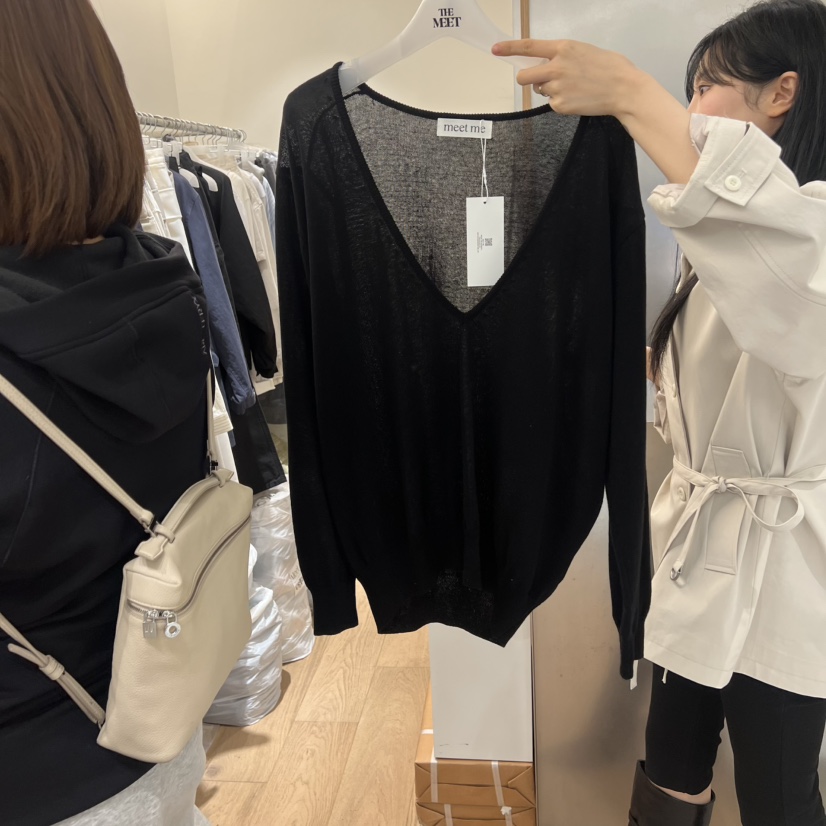 MEET ME韓國東大門直郵女裝新品休閑熱賣推薦職業針織衫MEET ME針織衫圖色1