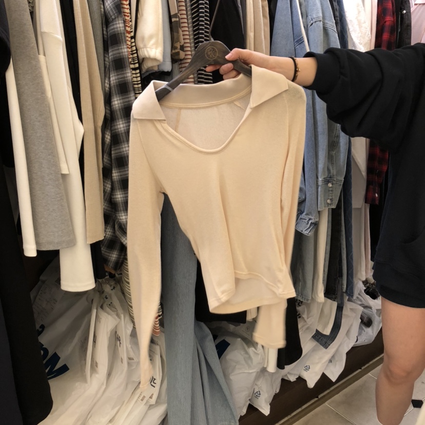 VIRKIN韓國直郵實拍女裝新品職業人氣26春夏時尚推薦長袖T恤VIRKIN長袖T恤圖色2