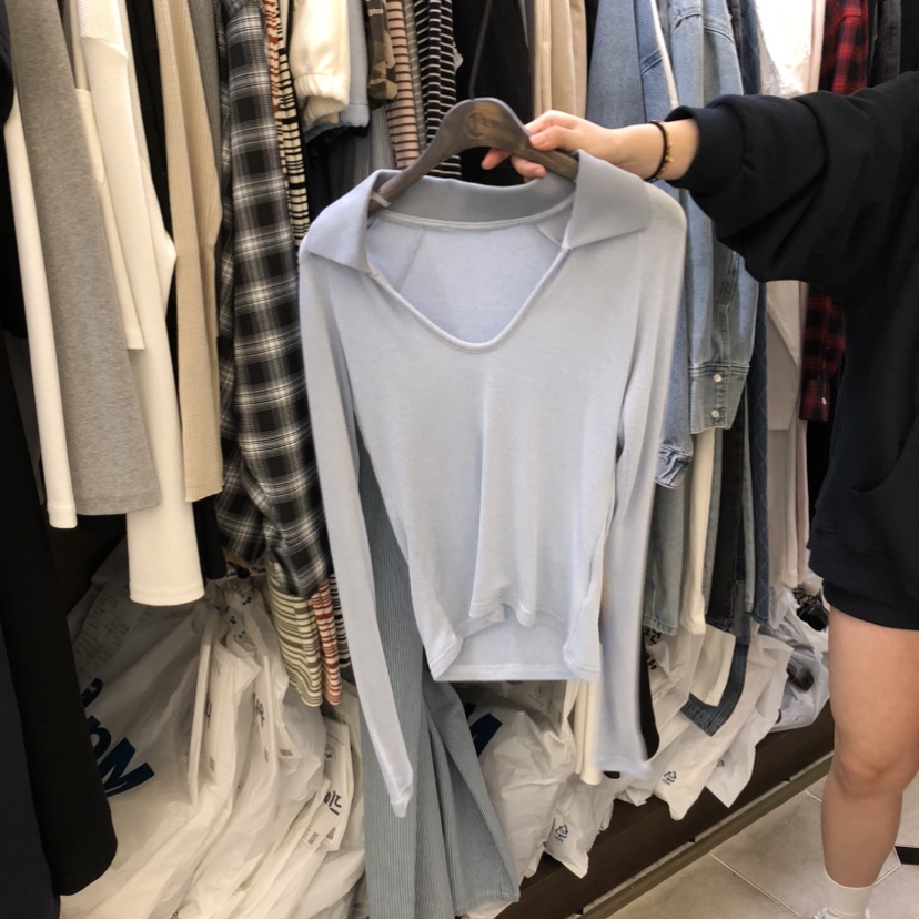 VIRKIN韓國直郵實拍女裝新品職業人氣26春夏時尚推薦長袖T恤VIRKIN長袖T恤圖色4