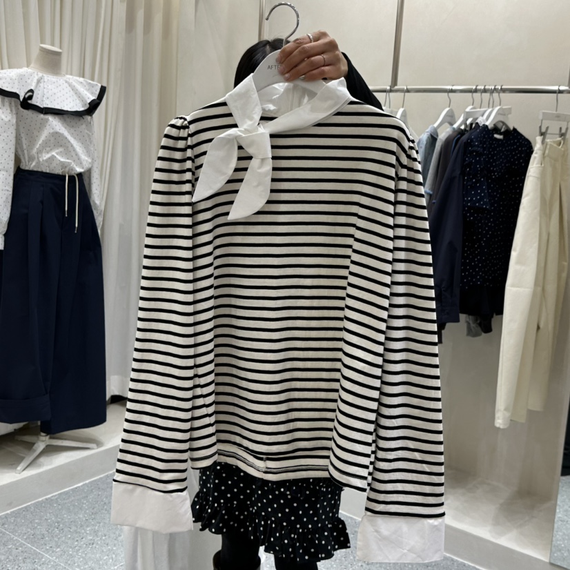 AFTERNOON韓國東大門直郵女士新款時尚推薦襯衫蕾絲衫圍巾AFTERNOON襯衫/蕾絲衫圖色2