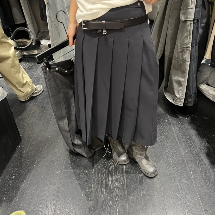 TUG韓國東大門直郵女士新款休閑半身裙中短裙不含腰帶褶裥TUG半身裙/中短裙圖色2