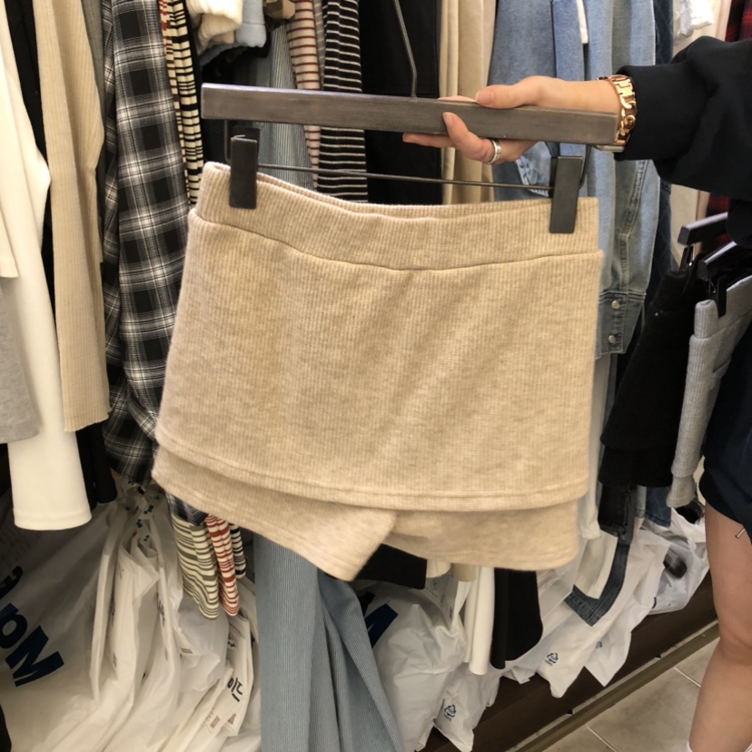 VIRKIN韓國東大門代購女裝新品熱賣休閑職業人氣裙褲華夫格VIRKIN裙褲