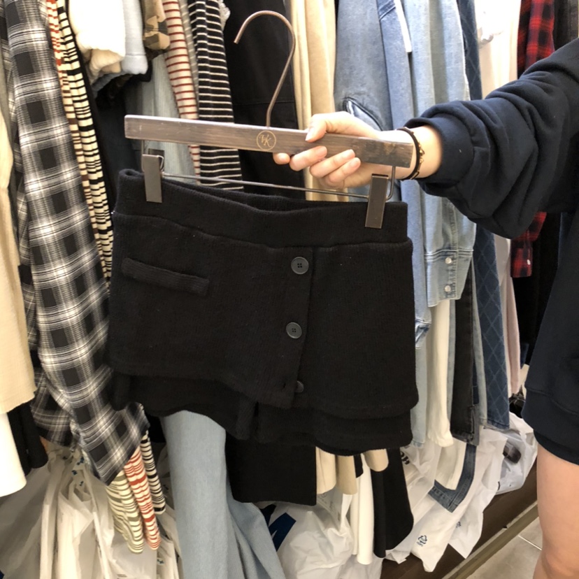 VIRKIN韓國東大門代購女裝新品熱賣休閑職業人氣裙褲華夫格VIRKIN裙褲圖色3