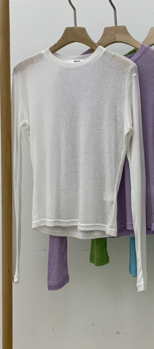 B_GARDER韓國東大門直郵女士新品熱賣時尚26春夏長袖T恤天絲B.GARDER長袖T恤圖色4