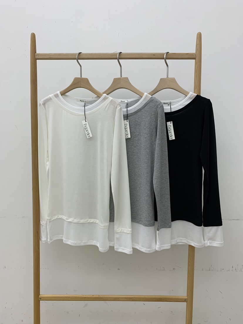 B_GARDER韓國東大門直郵女士新款推薦休閑時尚長袖T恤柔軟B.GARDER長袖T恤