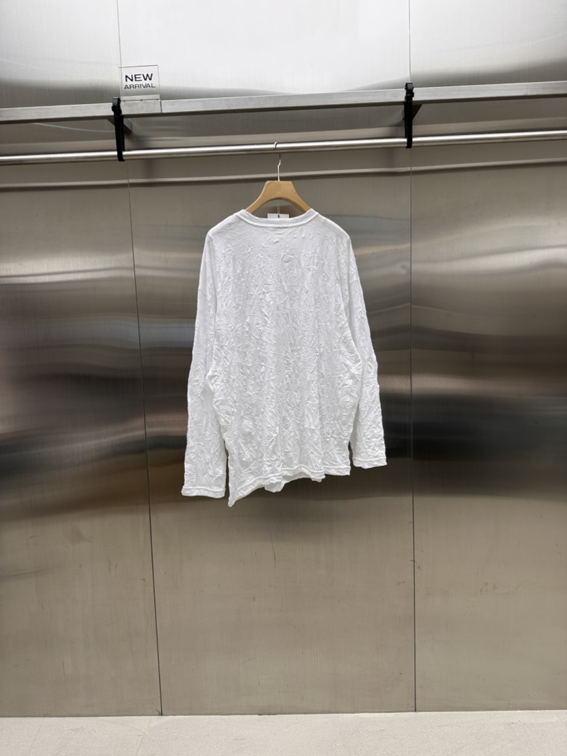 MYDRESS韓國東大門代購女裝新品職業26春夏熱賣長袖T恤褶皺MYDRESS長袖T恤