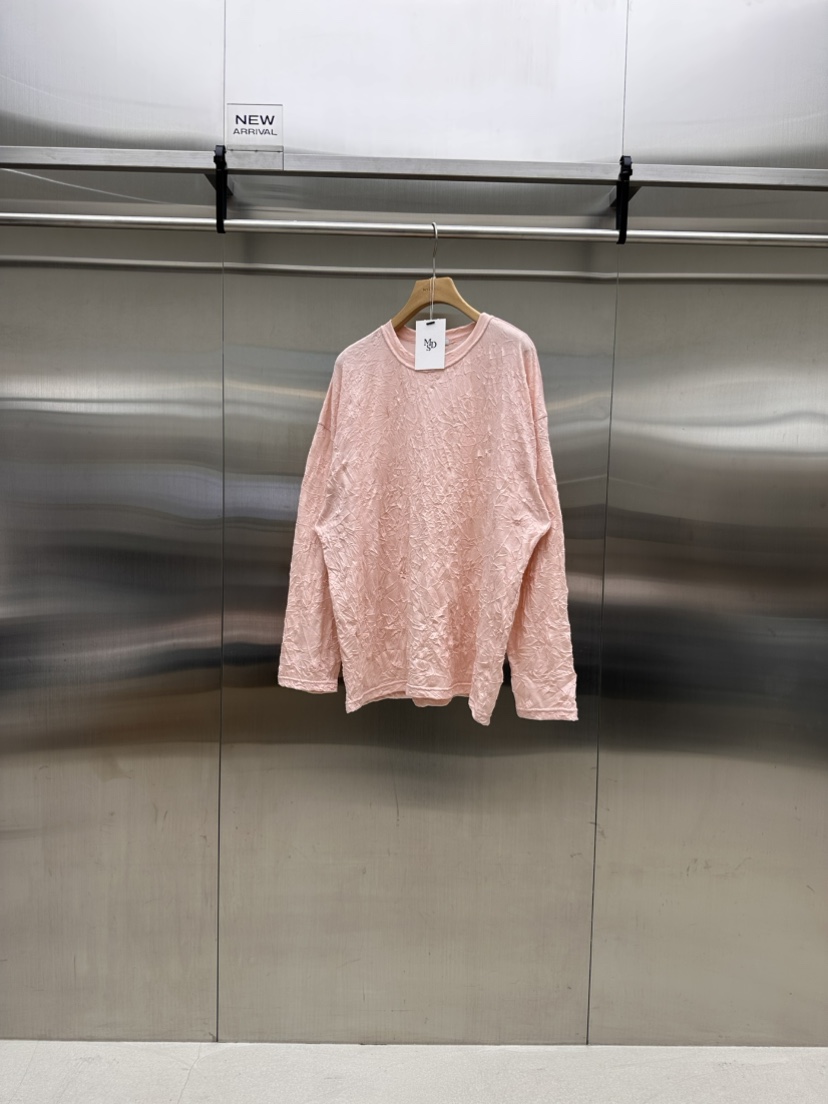 MYDRESS韓國東大門代購女裝新品職業26春夏熱賣長袖T恤褶皺MYDRESS長袖T恤圖色2