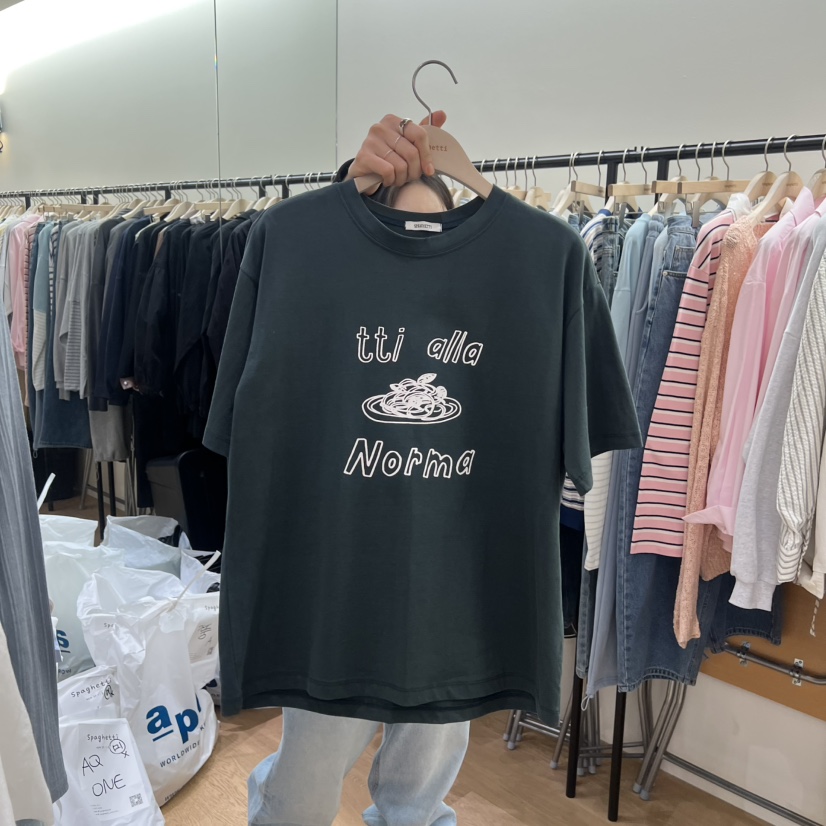 SPAGHETTI韓國直郵實拍女士新品職業26春夏休閑人氣時尚T恤spaghettiT恤圖色3