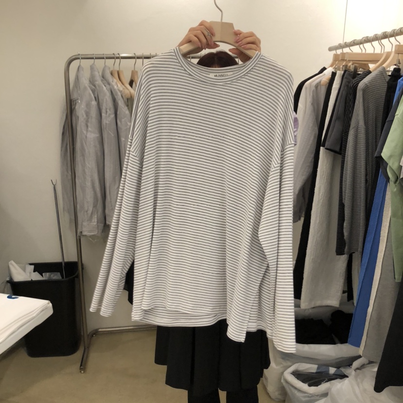 MUNSELL韓國直郵實拍女士新款時尚職業休閑26春夏長袖T恤MUNSELL長袖T恤圖色1