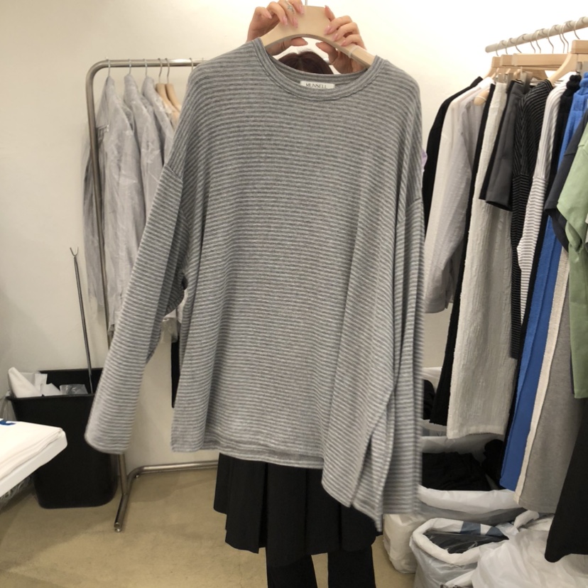 MUNSELL韓國直郵實拍女士新款時尚職業休閑26春夏長袖T恤MUNSELL長袖T恤圖色2