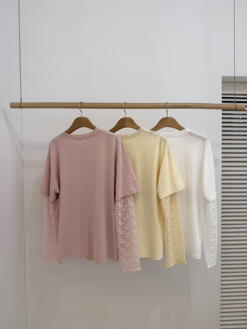 BY CHAPTER韓國直郵實拍女士新款時尚推薦長袖T恤假兩件BY Chapter長袖T恤