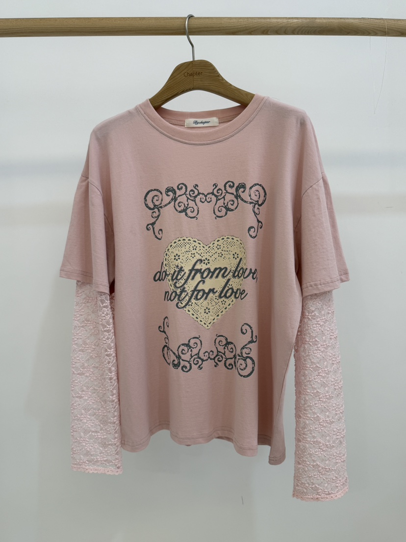 BY CHAPTER韓國直郵實拍女士新款時尚推薦長袖T恤假兩件BY Chapter長袖T恤圖色1