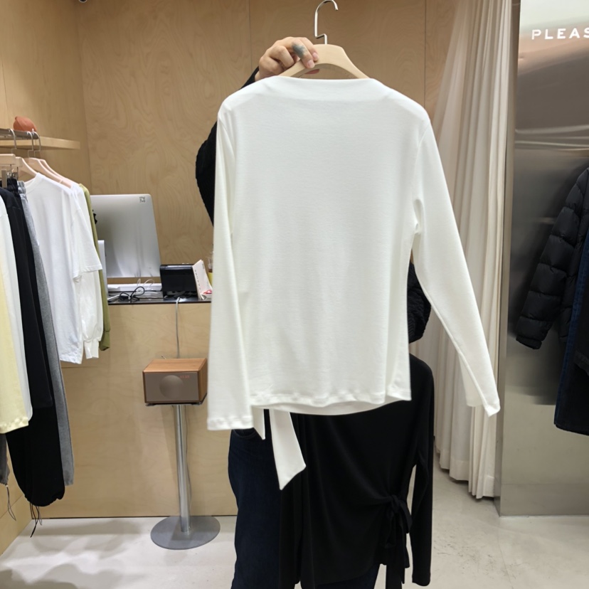 PLEASURE韓國直郵女裝新品26春夏時尚職業熱賣推薦長袖T恤PLEASURE長袖T恤