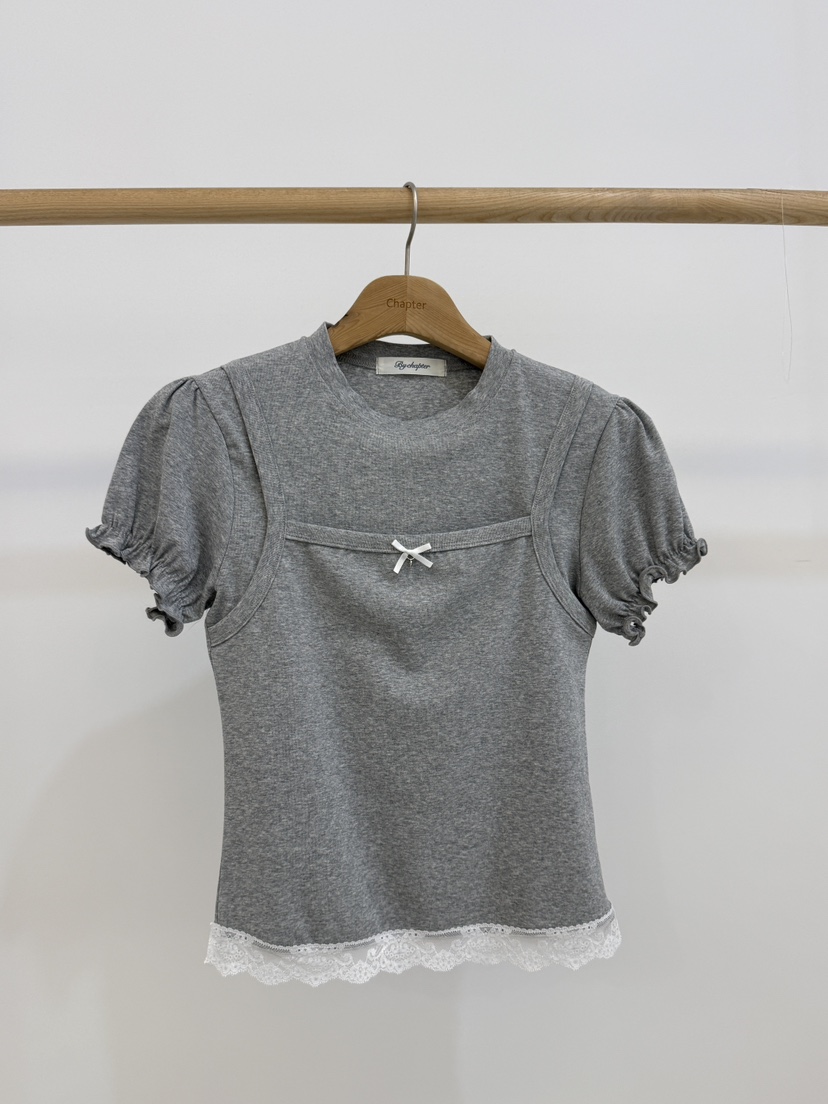 BY CHAPTER韓國代購女士新品推薦人氣職業時尚休閑26春夏T恤BY ChapterT恤圖色1