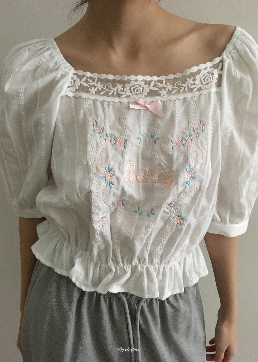 BY CHAPTER韓國東大門代購女裝新品推薦時尚26春夏襯衫蕾絲衫BY Chapter襯衫/蕾絲衫