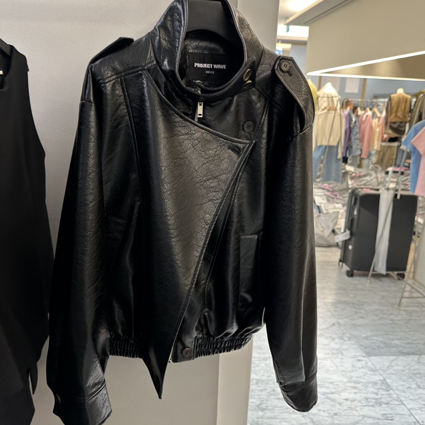 PROJECT WAVE-P韓國直郵實拍女裝新款人氣熱賣26春夏皮衣PROJECT WAVE皮衣圖色1