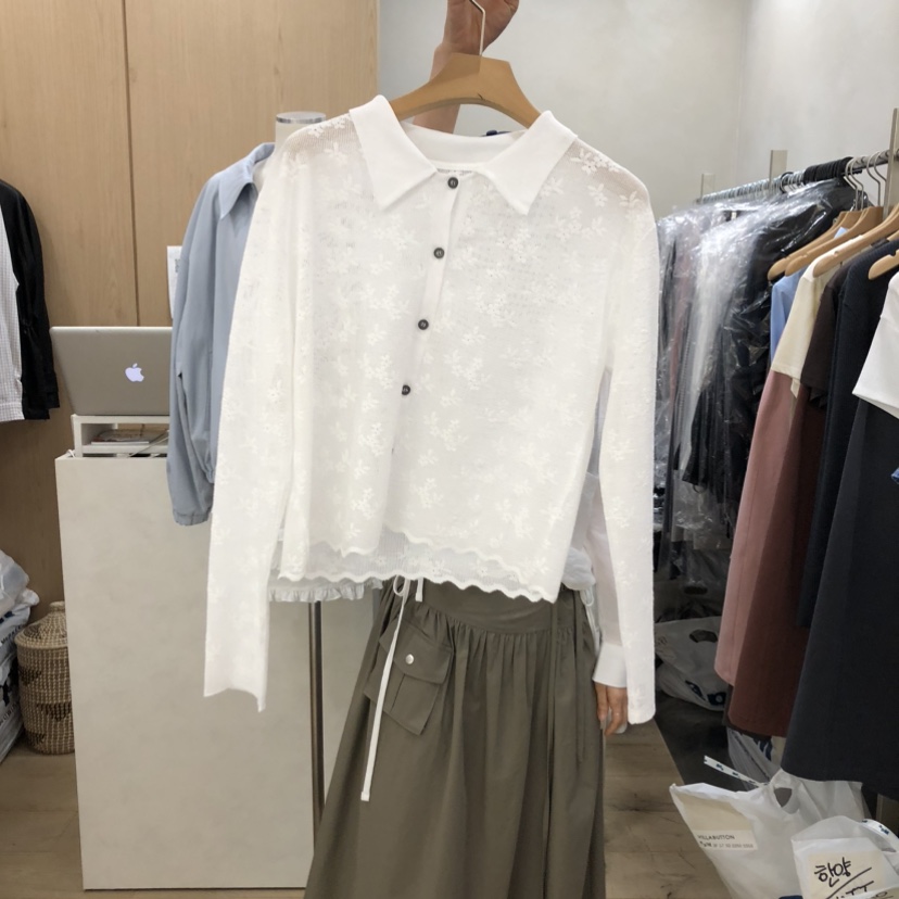 VILLABUTTON韓國直郵實拍女士新款時尚熱賣人氣襯衫蕾絲衫VILLABUTTON襯衫/蕾絲衫圖色1