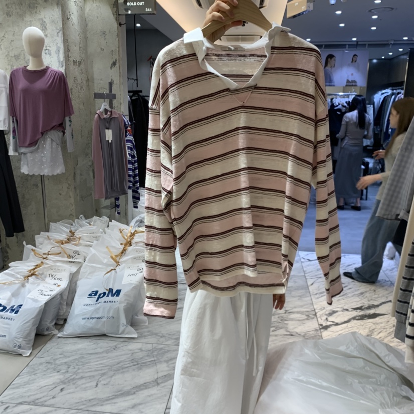 FOREST韓國東大門直郵女裝新款26春夏休閑人氣時尚長袖T恤FOREST長袖T恤圖色1